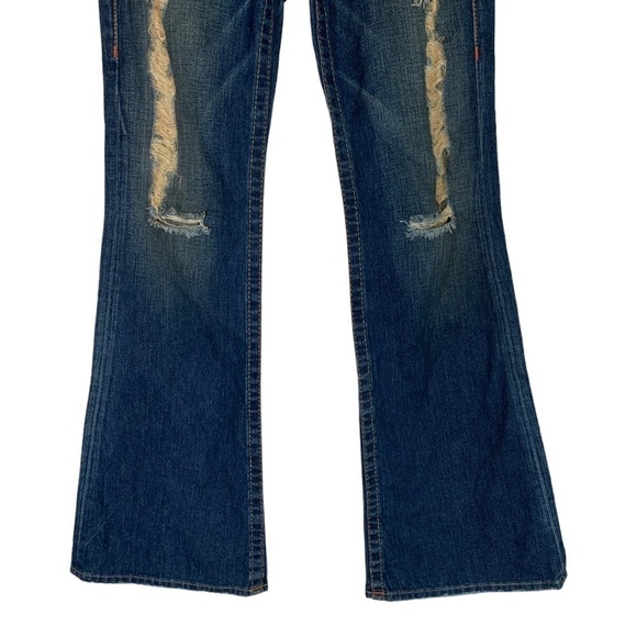 True Religion Distressed Bobby Flare Leg Jeans Size 31 - Picture 4 of 9